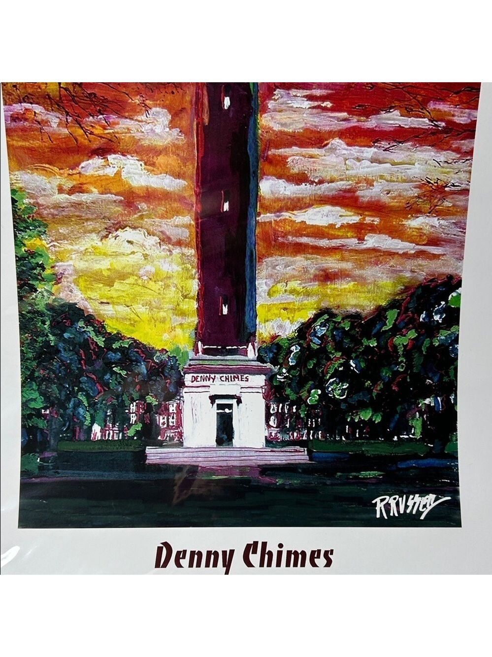“Denny Chimes” Art Print Alabama Crimson Tide 11”X14” - Picture 2 of 4